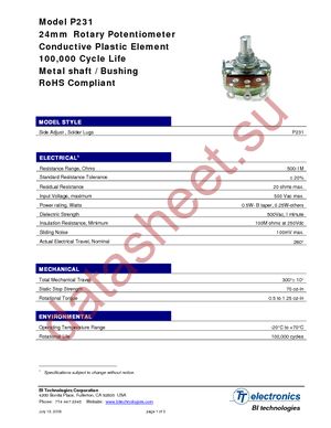 P231-FA25BR50K datasheet  